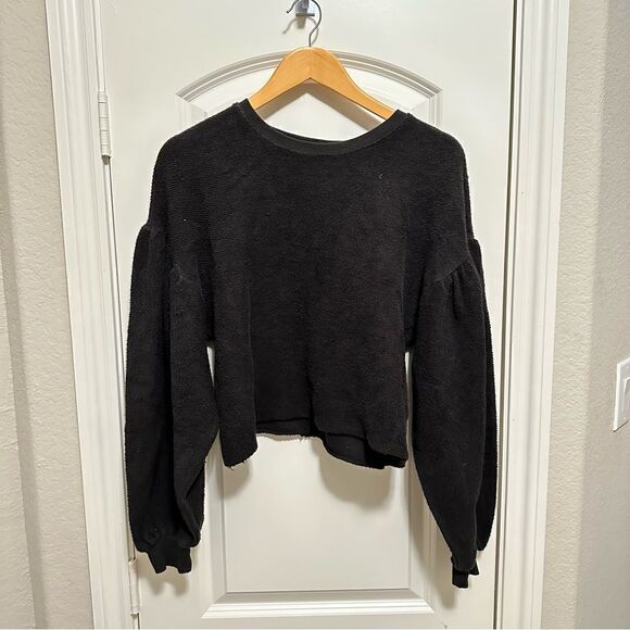 Free People Black Long Sleeve Top Women’s Size Small - Picture 1 of 4